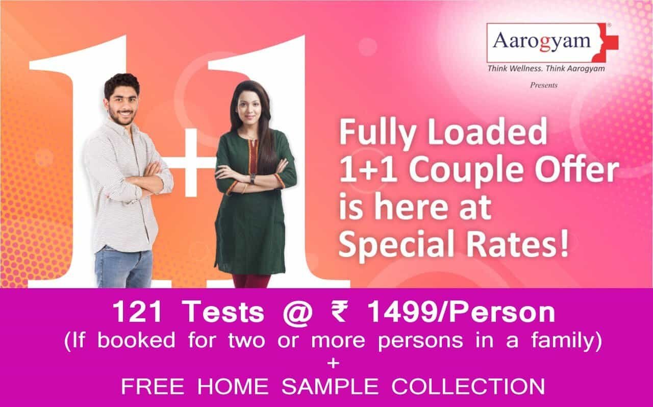 Top Pathology Labs and Diagnostic Centers in Jamshedpur 2 Aarogyam 1+1 couple offer 121 tests