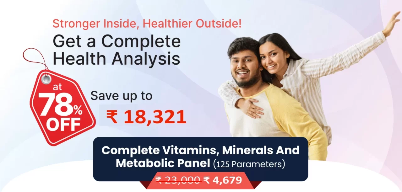 Complete Vitamins, Minerals, Iron, and full body metabolic checkup near me