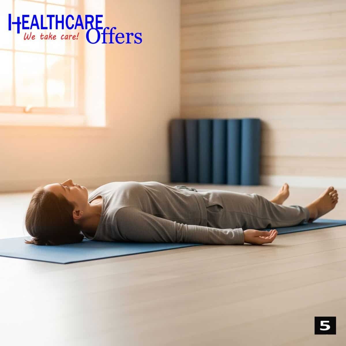 Yoga to reduce Heart Risk - Pose 5 - Corpse Pose (Savasana)
