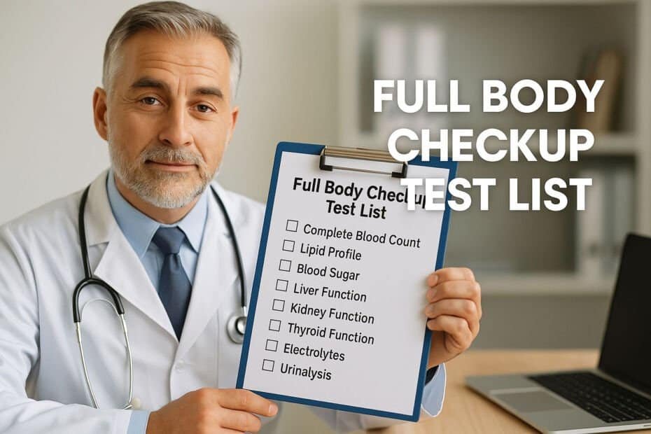 Full Body Checkup Test Name List Full body checkup test name list