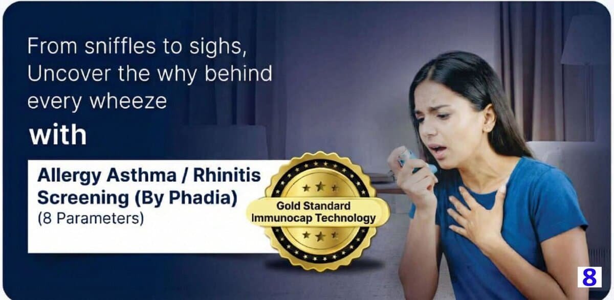 Comprehensive Asthma and Rhinitis Allergy Panel by Thyrocare (ImmunoCAP technology)
