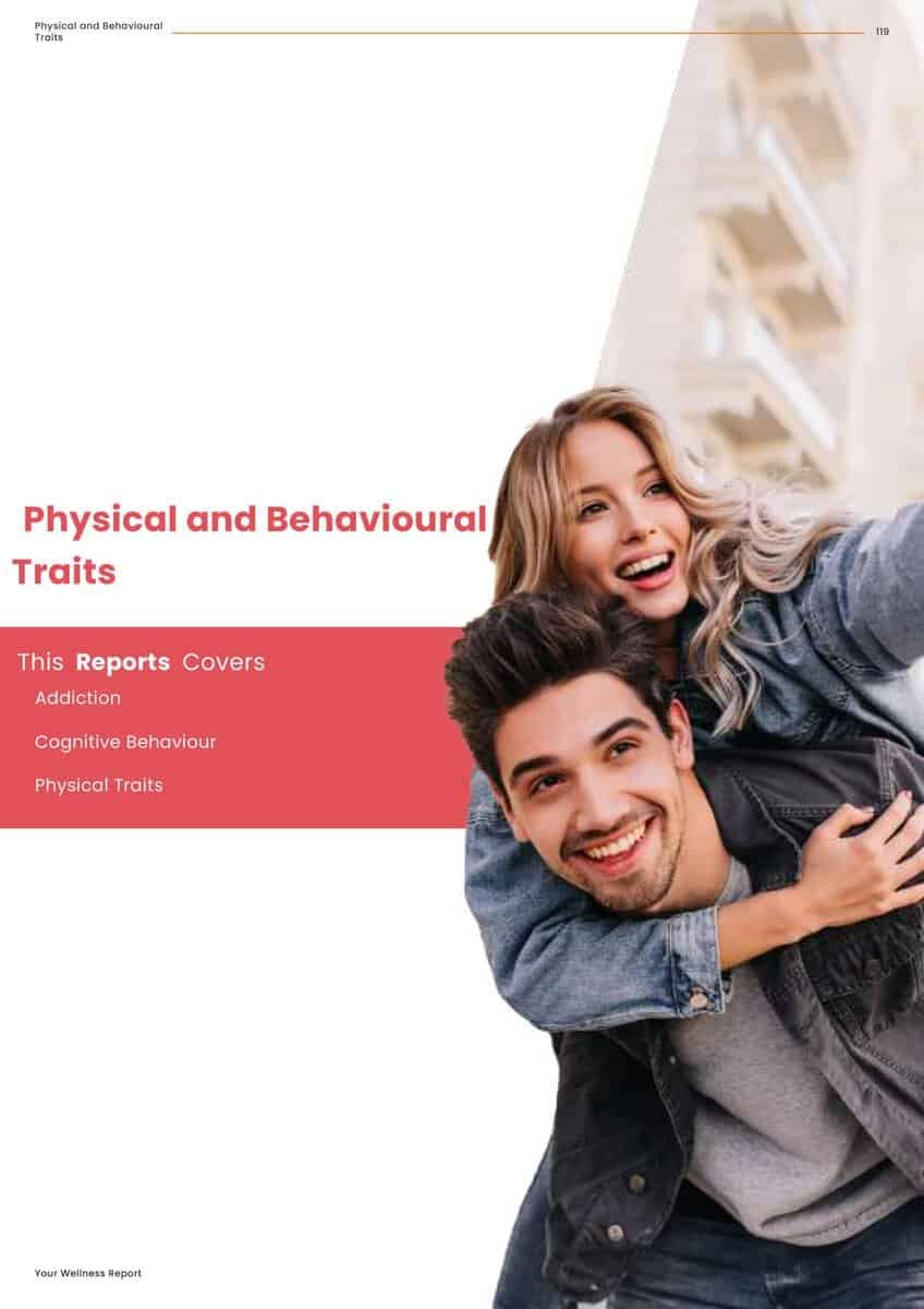 Genetic DNA test for physical and behavioral traits
