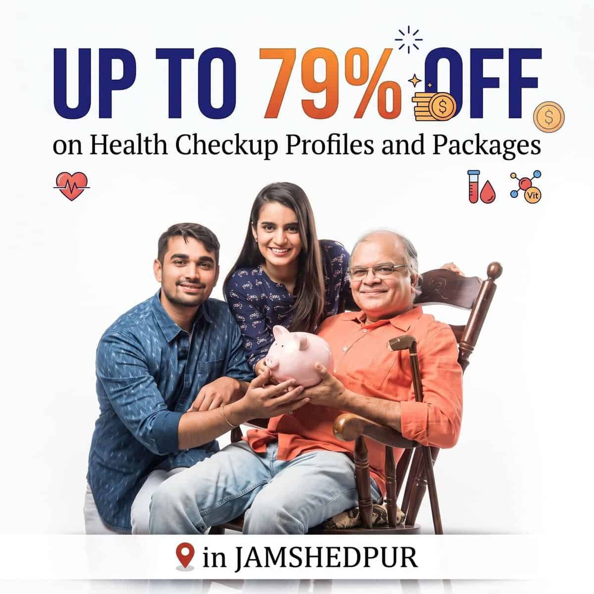 Thyrocare blood test profiles and health checkup packages in Jamshedpur - Up to 79% Off